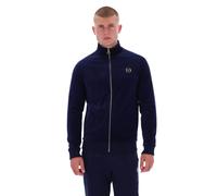 Sergio Tacchini Track Jacket Mens Velour Court Track Top in Maritime Blue