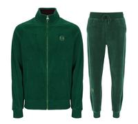 Sergio Tacchini Tracksuit Mens Velour Court Track Jacket and Bottoms Eden Green