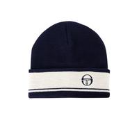 Sergio Tacchini Unisex Sellarz Beanie Knitted Rib with Turn Over & Sergio Logo White