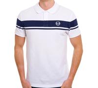Sergio Tacchini Men's Young Line Polo Shirt, White/Maritime Blue, XL