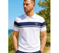 Sergio Tacchini Men's Young Line Polo Shirt, White/Maritime Blue