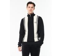 Sergio Tacchini Young Line Zip Up Knit Jumper Polo Track Top Vintage Retro Black