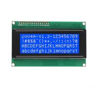 Serial Communication LCD Module 20x4 Characters with Built in Controller, 5V Operation for Use in Microcontroller Projects (blue)