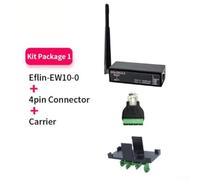Serial Device Server WiFi RS232 RS485 to Ethernet Module Industrial Automation RJ45 Interface Compact Design for PLC Control Systems 61x26x18mm(Elfin-EW10-0-Kit2)