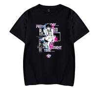 Serial Experiments Lain T-Shirt Unisex Casual Crewneck Short Sleeve Anime Merch Fashion Retro Classic Tee (M,Black)