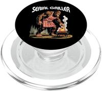 Serial Griller Bigfoot Apron BBQ Smoker Cooking on Fire Fun PopSockets PopGrip for MagSafe