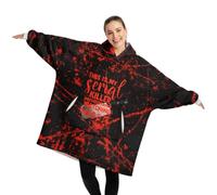 Serial Killer Gifts for Women, True Crime Gifts for Women - This Is My Serial Killer Documentaries Watching Hoodie- True Crime Wearable Flannel Blanket Hoodie for Crime Lover Fans, One Size, Black,