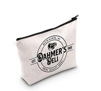 Serial Killer Inspired Gift Dahmer's Deli Makeup Bag Serial Killer Fan Cosmetic Bag True Crime Fan Gift Zipper Travel Bag (Dahmer Deli)