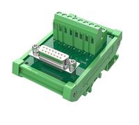 Serial port 9-pin DB9 DB15 DB25 DB37-pin relay terminal block Adapter board Automated guide rail type terminal block(DB15 female)