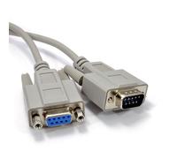 Serial RS232 Extension Cable DB9M to F 9 pin Male to Female 10m BEIGE