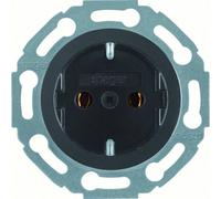 Serie 1930/Glas SCHUKO Socket, push-in, black WTS1100BG
