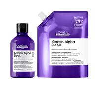 Serie Expert Keratin Alpha Sleek Shampoo 300ml & Refill 500ml by L'Oréal Professionnel