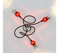 Serien Lighting serien.lighting Poppy ceiling, 3-bulb black/ruby red