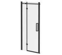 Series 10 Colore Inline Hinged Shower Door | Matt Black | Glass/Aluminium | 1000mm