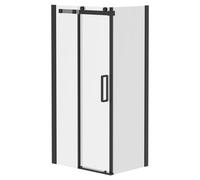Series 10 Colore Roller Sliding Door Shower Enclosure | Matt Black | Glass/Aluminium | 1000mm x 700mm