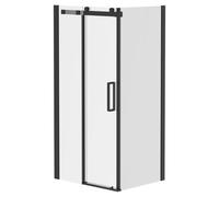 Series 10 Colore Roller Sliding Door Shower Enclosure | Matt Black | Glass/Aluminium | 1000mm x 800mm