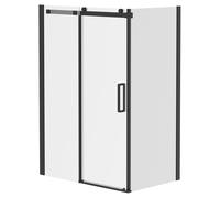 Series 10 Colore Roller Sliding Door Shower Enclosure | Matt Black | Glass/Aluminium | 1400mm x 900mm