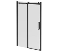 Series 10 Colore Roller Sliding Shower Door | Matt Black | Glass/Aluminium | 1400mm