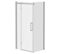 Series 10 Inline Hinged Door Shower Enclosure | Chrome | Glass/Aluminium | 1000mm x 700mm