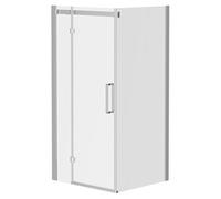 Series 10 Inline Hinged Door Shower Enclosure | Chrome | Glass/Aluminium | 1000mm x 900mm
