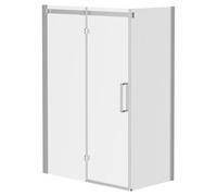 Series 10 Inline Hinged Door Shower Enclosure | Chrome | Glass/Aluminium | 1400mm x 760mm