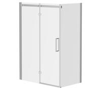 Series 10 Inline Hinged Door Shower Enclosure | Chrome | Glass/Aluminium | 1400mm x 800mm