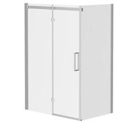 Series 10 Inline Hinged Door Shower Enclosure | Chrome | Glass/Aluminium | 1400mm x 900mm