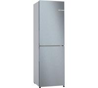 Series 2 Free-standing fridge-freezer with freezer at bottom 182.4 x 55 cm Stainless steel look KGN27NLEAG