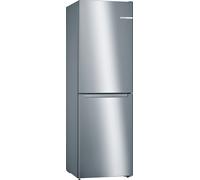 Series 2 Free-standing fridge-freezer with freezer at bottom 186 x 60 cm Stainless steel look KGN34NLEAG