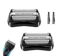 Series 3 32B Electric Replacement Shaver Head Accessories blade Compatible with Braun Series 3 Foil Shaver Replacement Heads S3 3040s 3080s-4 370cc 3070cc 3000s 3010, 3090cc Etc (2PACKS)