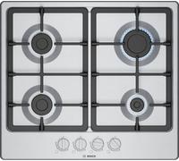Bosch, Series 4, PGP6B5K90 60cm Gas Hob with 4 burners, 2 Dishwasher suitable cast iron pan supports, new standard sword dials, Front control