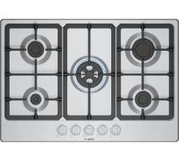Bosch PGQ7B5K90 Series 4 75cm 5 Burner Gas Hob Brushed Steel Wok Burne