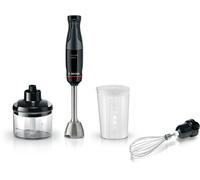 Bosch ErgoMaster Series 4 MSM4B621GB Pressure Controlled Speed 2 in 1 Hand Blender with Chopper, Beaker and Whisk, Stainless Steel Blade, 1000 W Motor, Black