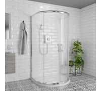 Series 6 2 Door D Shaped Shower Enclosure | Chrome | Glass/Aluminium | 1050mm x 925mm