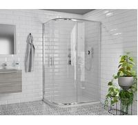 Series 8 Plus 1 Door Offset Quadrant Shower Enclosure | Chrome | Glass/Aluminium | 1200mm x 900mm