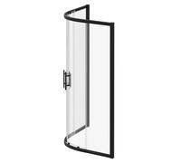 Series 8 Plus 2 Door Quadrant Shower Enclosure | Matt Black | Glass/Aluminium | 1000mm
