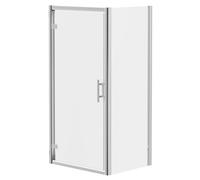 Series 8 Plus Hinged Door Shower Enclosure | Chrome | Glass/Aluminium | 1000mm x 900mm