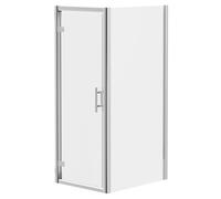 Series 8 Plus Hinged Door Shower Enclosure | Chrome | Glass/Aluminium | 800mm x 900mm