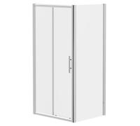 Series 8 Plus Sliding Door Shower Enclosure | Chrome | Glass/Aluminium | 1000mm x 900mm