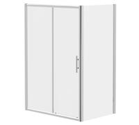 Series 8 Plus Sliding Door Shower Enclosure | Chrome | Glass/Aluminium | 1400mm x 700mm