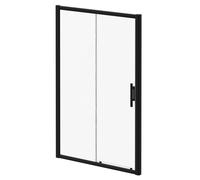 Series 8 Plus Sliding Shower Door | Matt Black | Glass/Aluminium | 1200mm