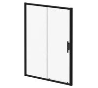 Series 8 Plus Sliding Shower Door | Matt Black | Glass/Aluminium | 1400mm