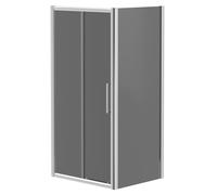 Series 9 Tinted Glass Sliding Door Shower Enclosure | Chrome | Glass/Aluminium | 1200mm x 900mm