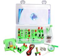 Series & Parallel Circuit Connection Experiment Kit, Basic Electrical Equipment with Battery Boxes, Switches and Lamp Holders