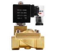 Series Pilot Diaphragm Solenoid Valve,G1/2" to G2 High Pressure Brass Normally Closed Water Valve,0~16bar,NBR VITON Seal.(AC 380V_NBR)