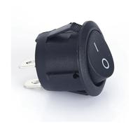 Series Round Shape Dia20mm Rocker Switch ON-OFF Toggle Rocker Switch with 2-Pin Terminal KCD1 Switch IDGTTLDF(White Button)