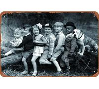 Series the Little Rascals/Our Gang Comedies C. 1932 Plaque Poster Metal Tin Sign 8" x 12" Vintage Retro Wall Decor