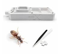 Series X Ant Colony Science Kit by AntsRus - 3D Printed Nest Habitat, Clear Viewing Chamber Outworld, Complete Starter Bundle with Live Ants, ant farm (Lasius niger combo complete kit)