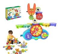 Serifik Creative Learning Building Blocks, 2025 Ser-ifik Building Blocks, 6/13/18 Science Learning Electric Gears, Educational Construction for Babys Creativity & Mechanical Learning (Dinosaurs)