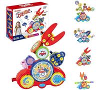 Serifik Creative Learning Building Blocks,2026 New Serifik Electric Gear Building Blocks Toy Set,Boost Logical Thinking/Creativity, Assemble over 100 Shapes, Learning Electric Gears Toy Set for Gifts